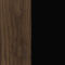 Walnut / Black High Gloss Laminate
