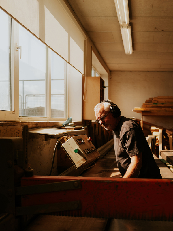 In the machine department at the workshop in Vejen, Denmark.