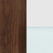 Walnut / White / Light Blue