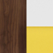 Walnut / White / Yellow